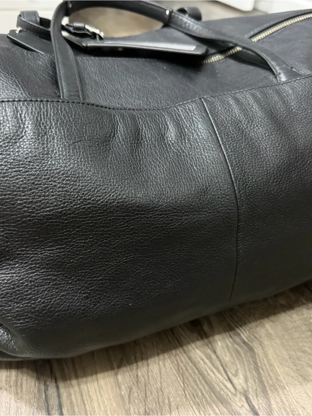 Coach Black Pebbled Leather Travel Tote